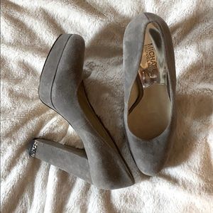 Michael Kors Suede Chunky Heels